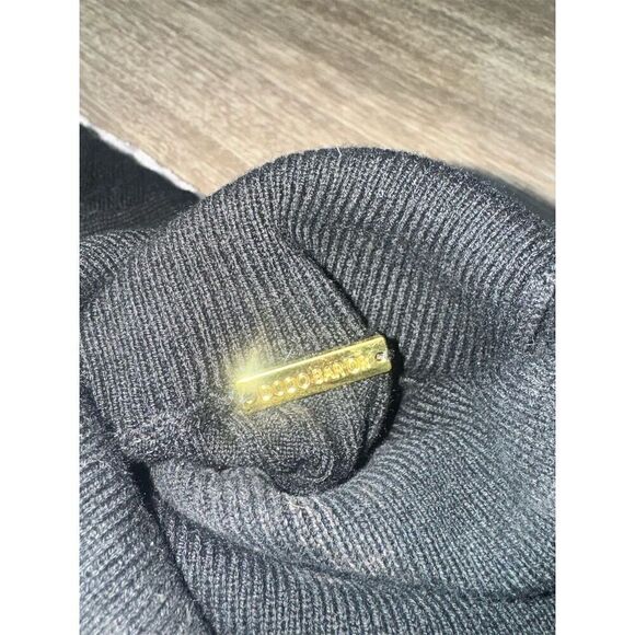 DODO‎ BAR OR Women's Black Ribbed Bodysuit Size 12 Rhinestone Back - Picture 8 of 13